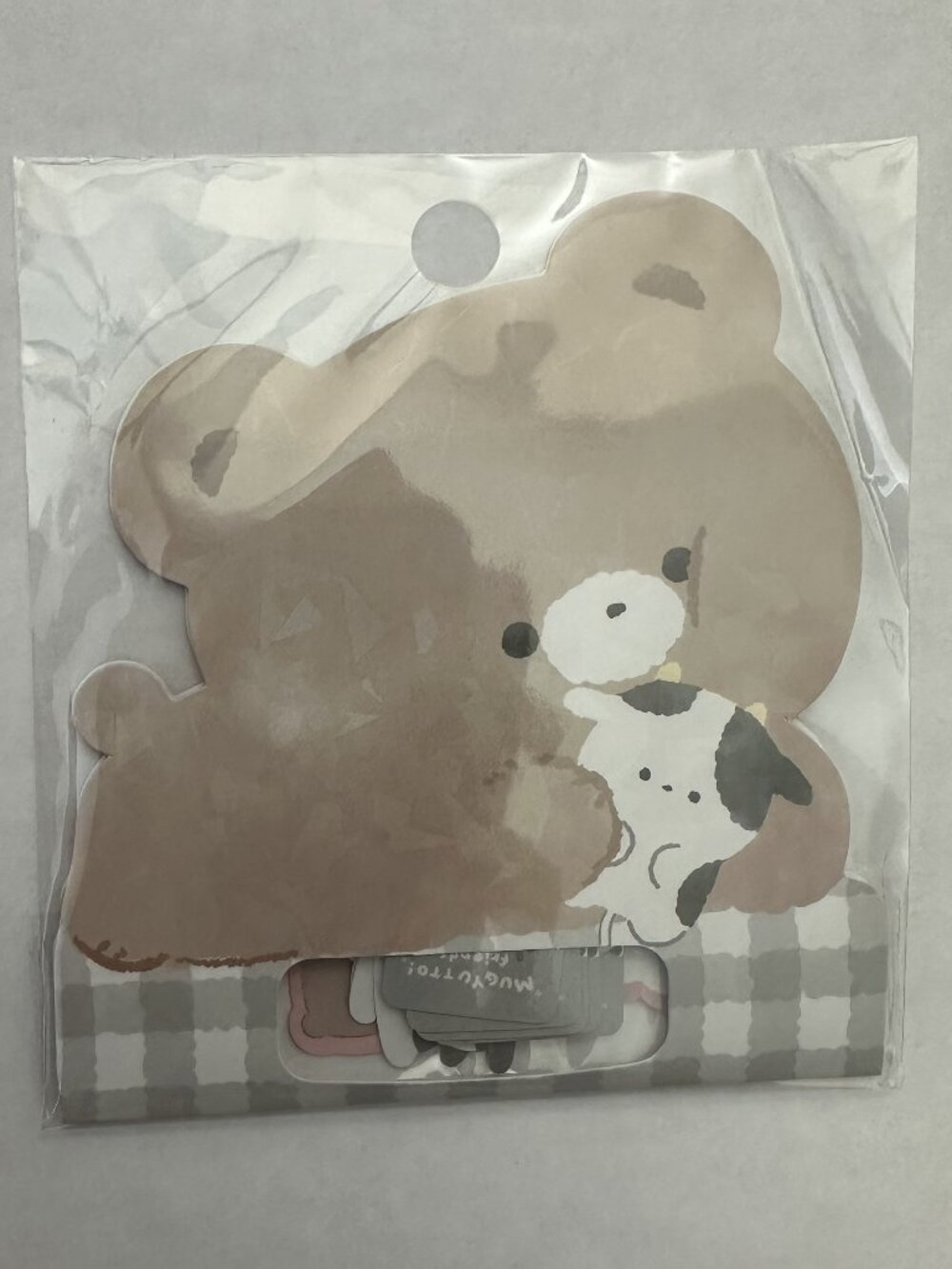 3 For $27 - Q-Lia Japan Mofu Free Friends Bear & Cow Furufuru Stickers